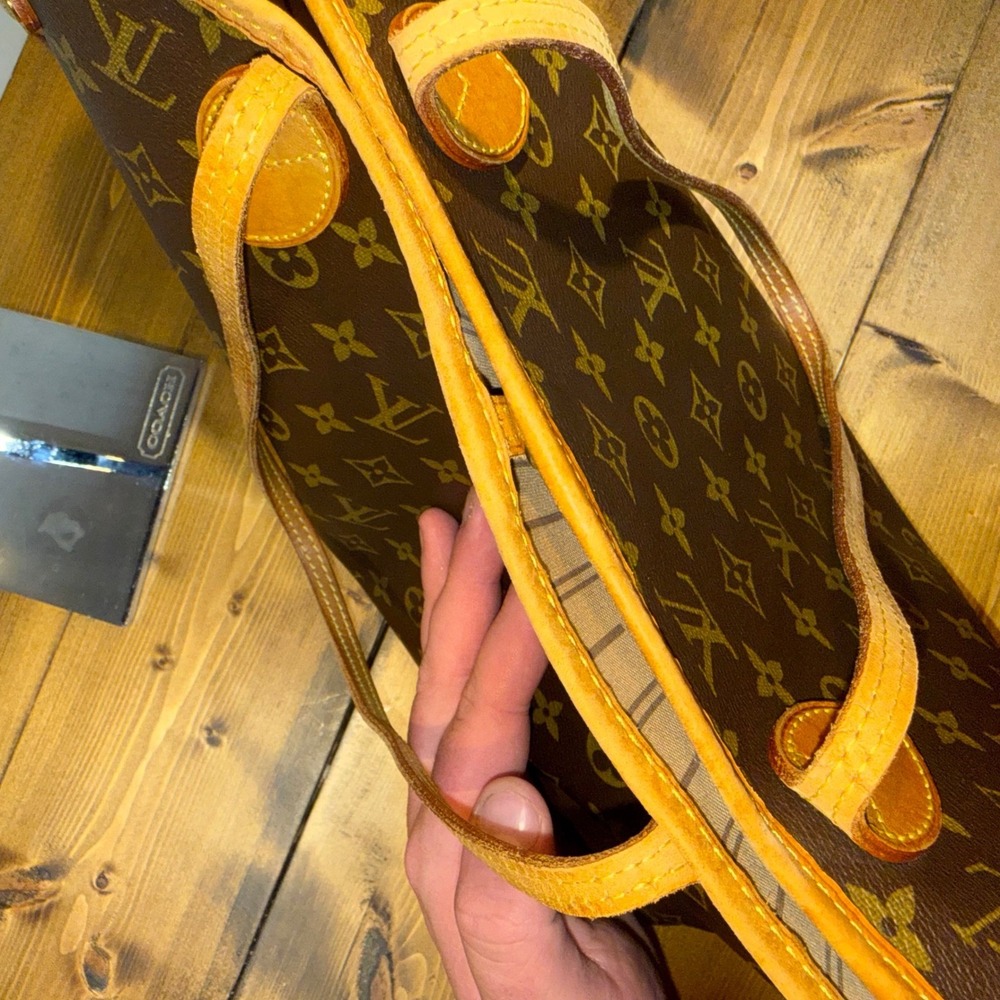 2008 Louis Vuitton Neverfull M/M Monogram Leather Trim Tote Shoulder Bag AR0068 - Picture 5 of 12